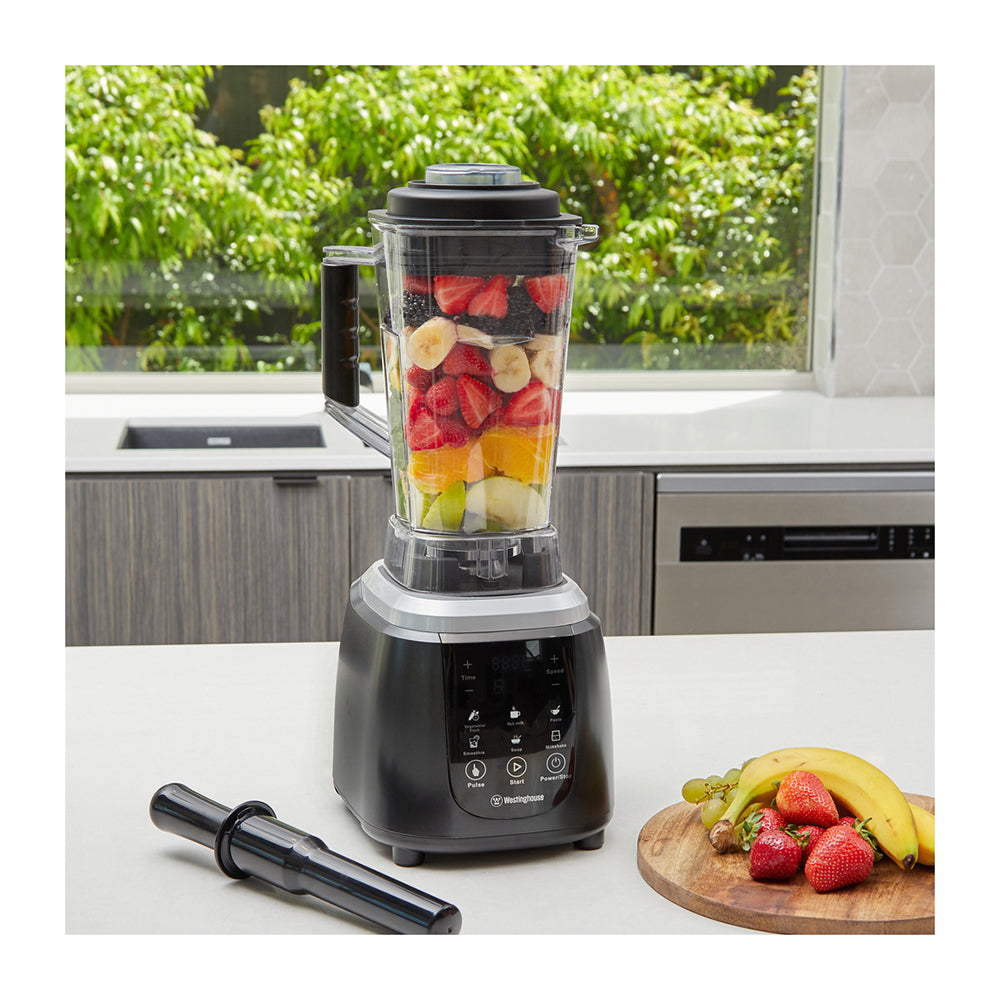 Westinghouse WHBL03K 1250W Digital Blender, Front right view in kitchen