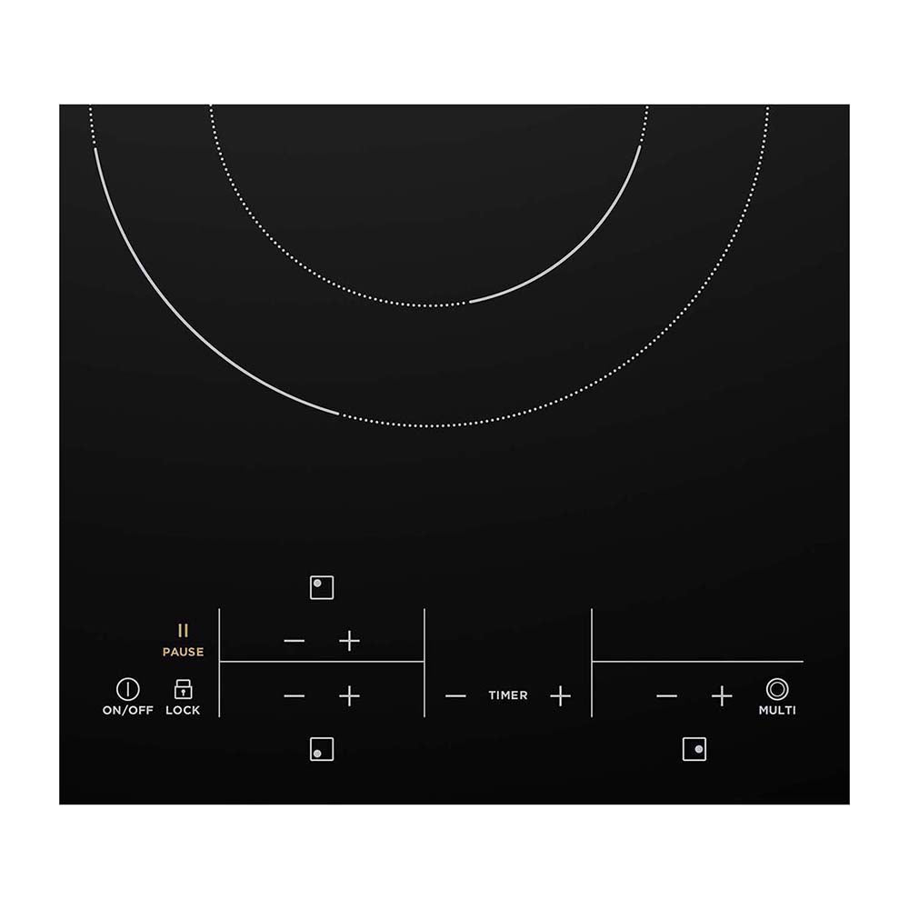 Westinghouse WHC633BC 60cm 3 Zone Ceramic Cooktop w/Maxi Zone, Control panel view