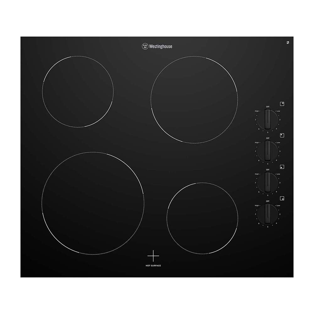 Westinghouse 60cm 4 Zone Ceramic Cooktop WHC642BC, Top view