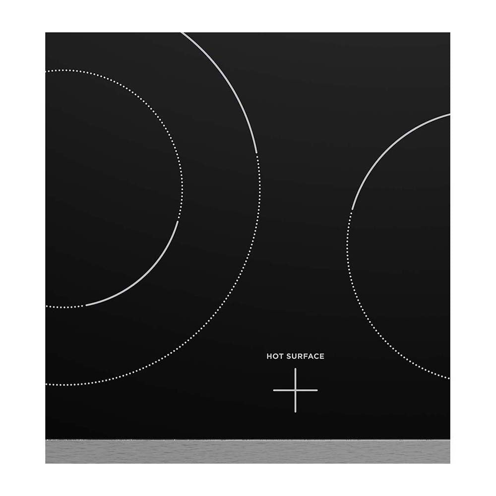 Westinghouse 60cm 4 Zone Ceramic Cooktop with Stainless Steel Trim WHC642SC, Top view