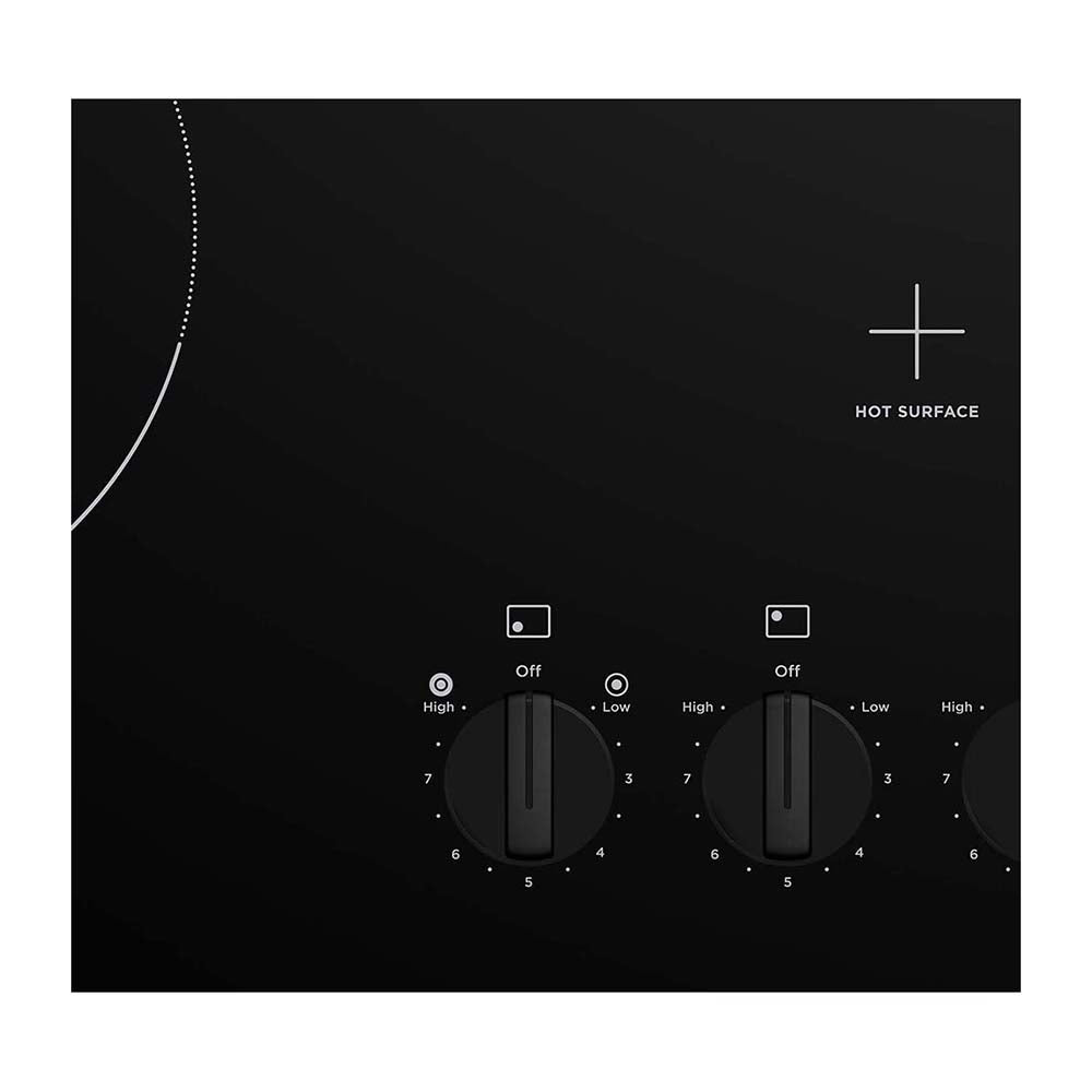 Westinghouse 90cm 4 Zone Ceramic Cooktop WHC942BC, Control panel view