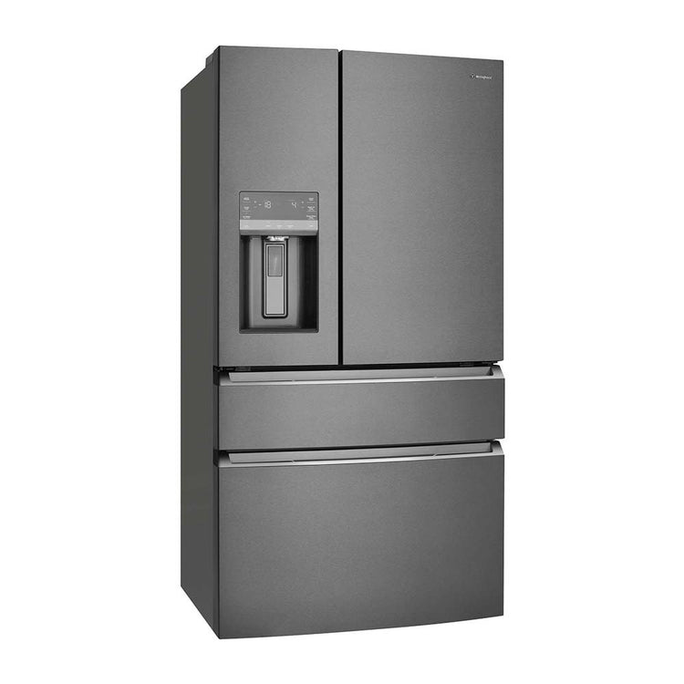 Westinghouse 609L French Door Fridge Dark Steel WHE6170BB, Front right view