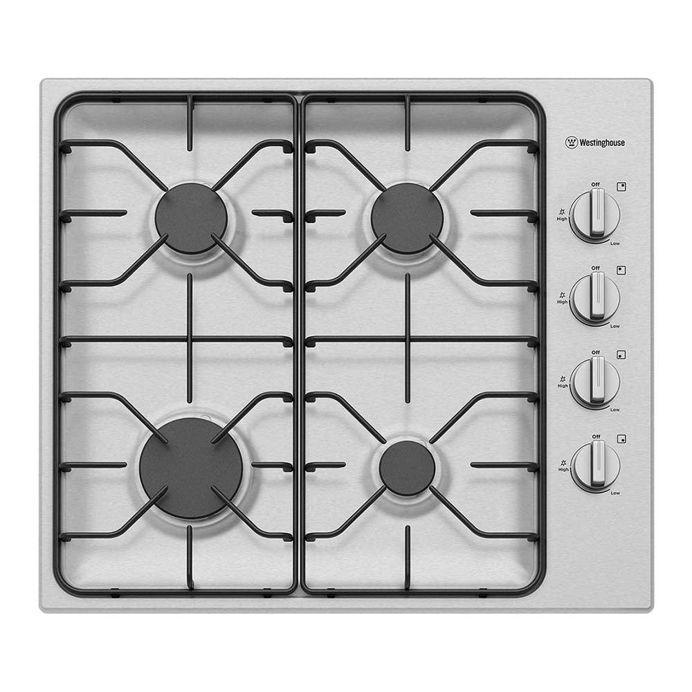 Westinghouse WHG640SC 60cm 4 Burner Gas Cooktop Stainless Steel