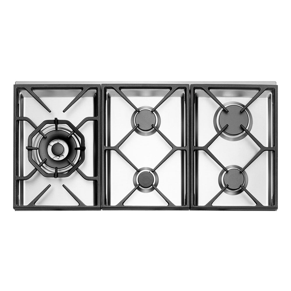 Westinghouse WHG956SB 90cm Stainless Steel Gas Cooktop, Top view 2