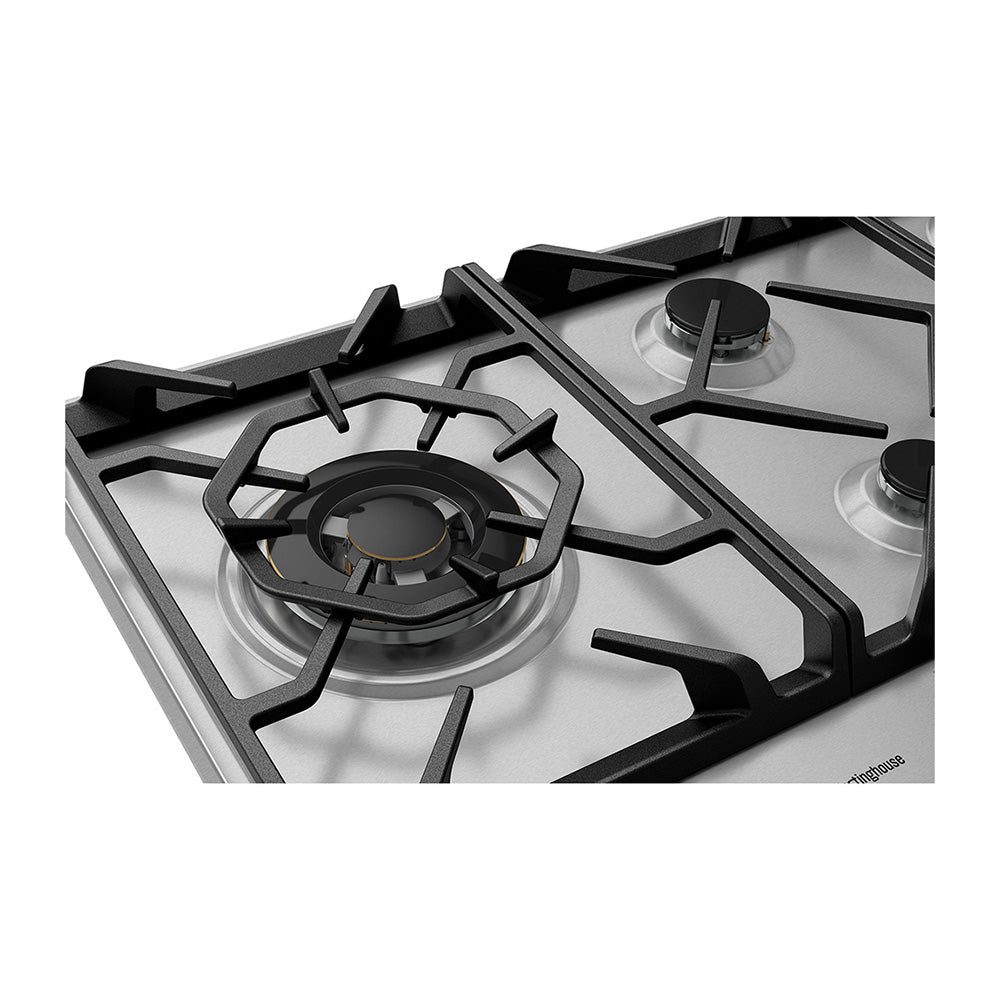 Westinghouse WHG958SC 90cm 5 Burner Burner Gas Cooktop Stainless Steel