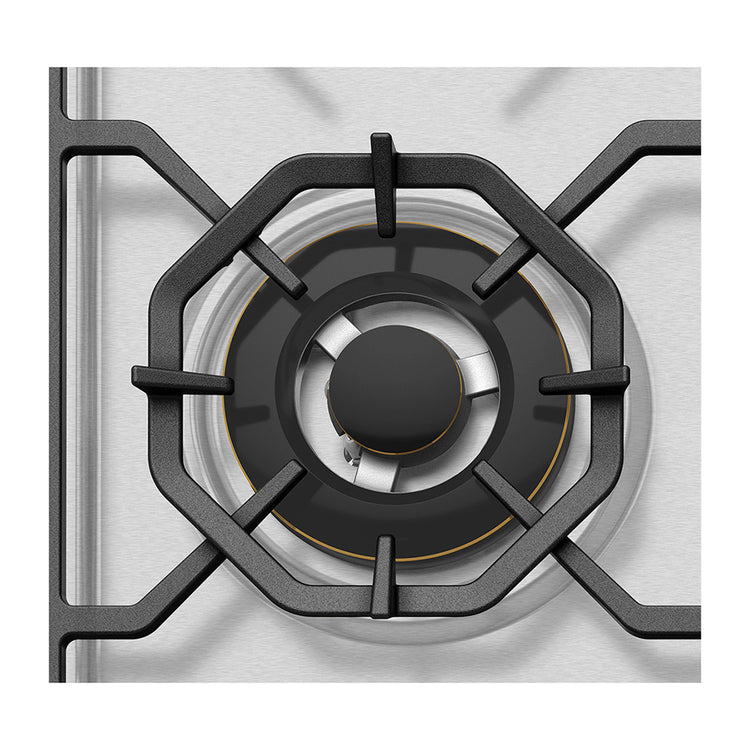 Westinghouse 90cm 5 Burner Burner Gas Cooktop Stainless Steel WHG958SC, Cooktop view