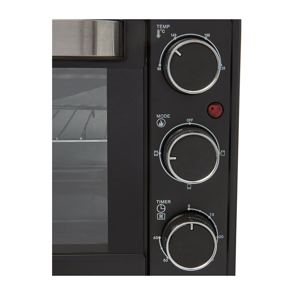 Westinghouse 26L 1600W Black Tabletop Oven WHOV01K, Control panel view