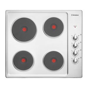 Westinghouse WHS642SA 60cm Electric Solid Cooktop, Top view