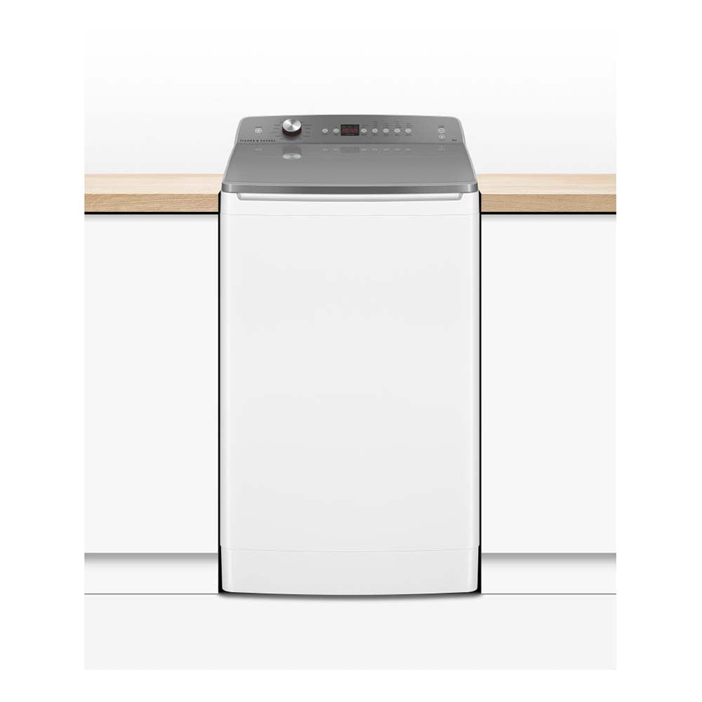 Fisher & Paykel 8kg Top Load Washing Machine with UV Sanitise WL8058G1, Front view 1