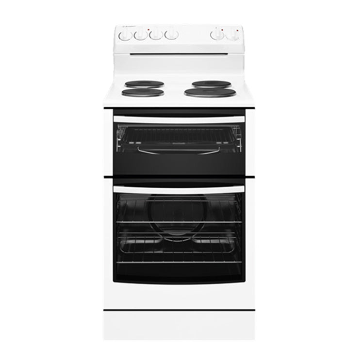 Westinghouse WLE533WA 54cm Electric Oven with Solid Hob, Front view