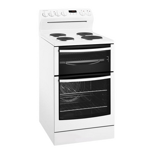 Westinghouse WLE537WA 54cm Freestanding Electric Oven/Stove - White, Front right view