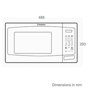 Westinghouse WMF2302SA 23L Microwave Oven Stainless Steel, Dimensions