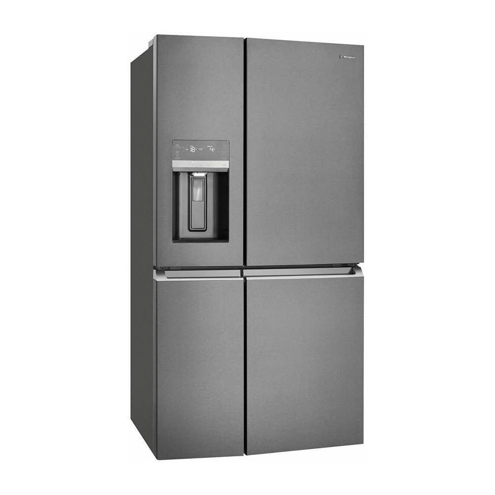 Westinghouse 609L French Door Fridge Dark Steel WQE6870BA, Front right view