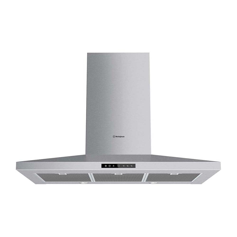 Westinghouse 90cm Canopy Rangehood Stainless Steel WRC914SC, Front view