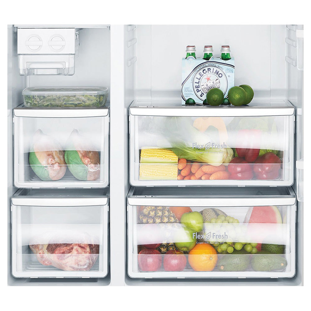 Westinghouse WSE6900SA 690L Side By Side Fridge White