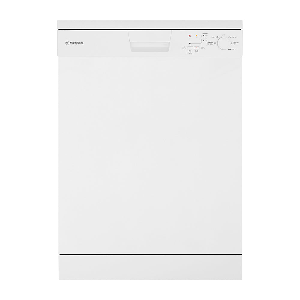 Westinghouse WSF6602WA 60cm 13 Place Freestanding Dishwasher White, Front view