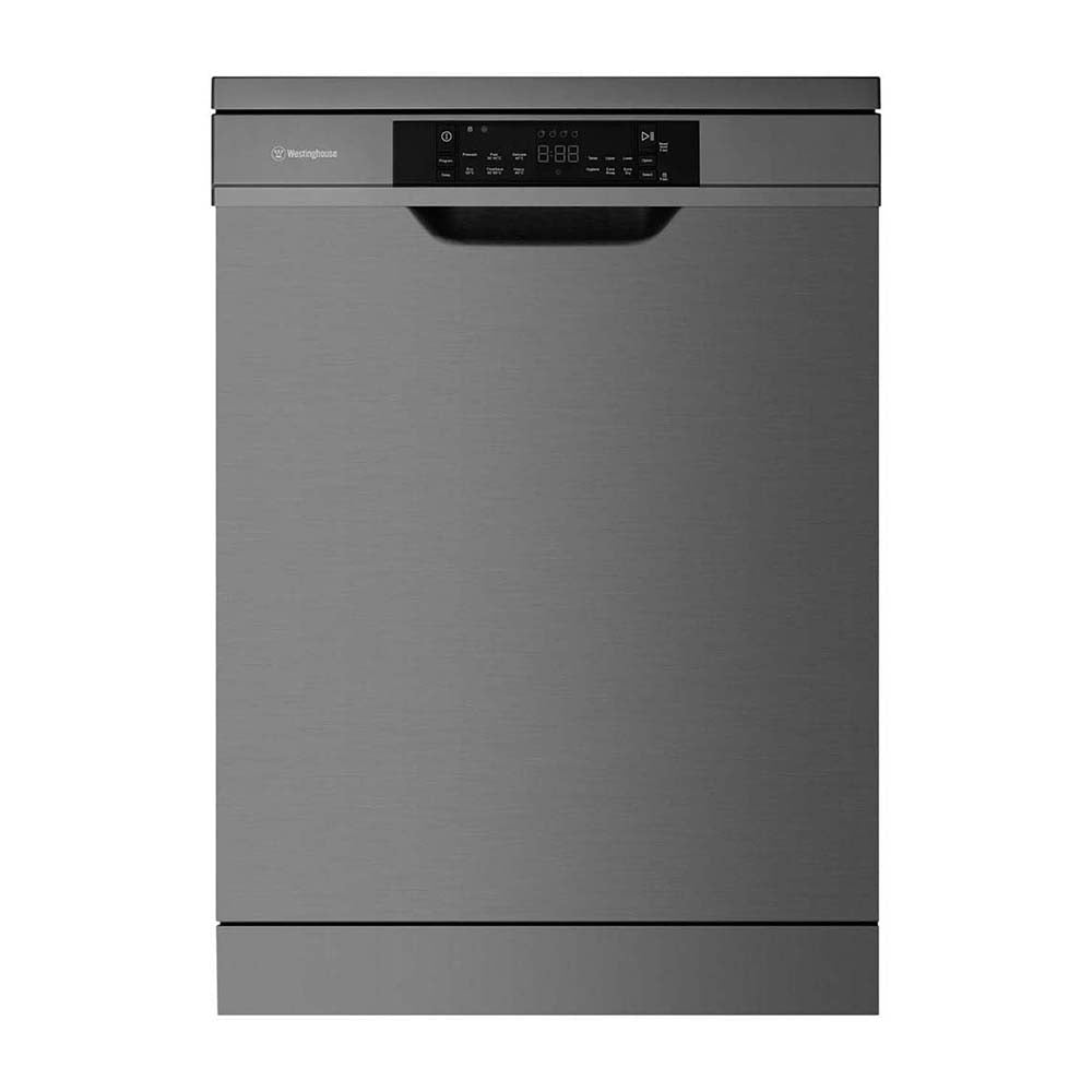 Westinghouse WSF6606KXA 60cm 15 Place Freestanding Dishwasher Dark Stainless, Front view