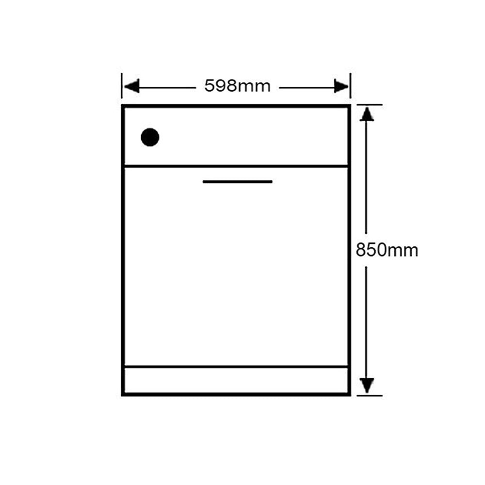 Westinghouse WSF6606W 60cm White Freestanding Dishwasher, Dimensions