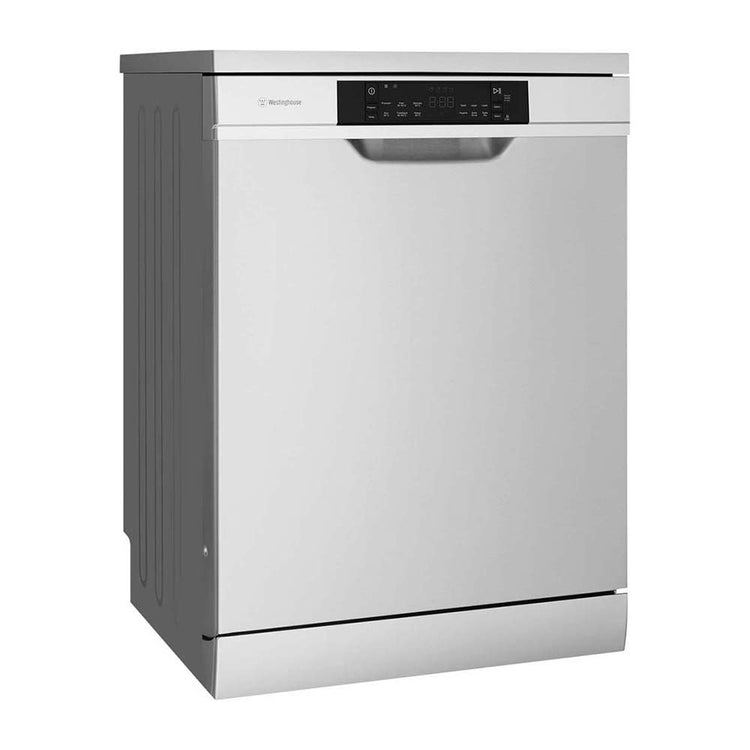 Westinghouse WSF6606XA 60cm 15 Place Freestanding Dishwasher Stainless Steel, Front right view