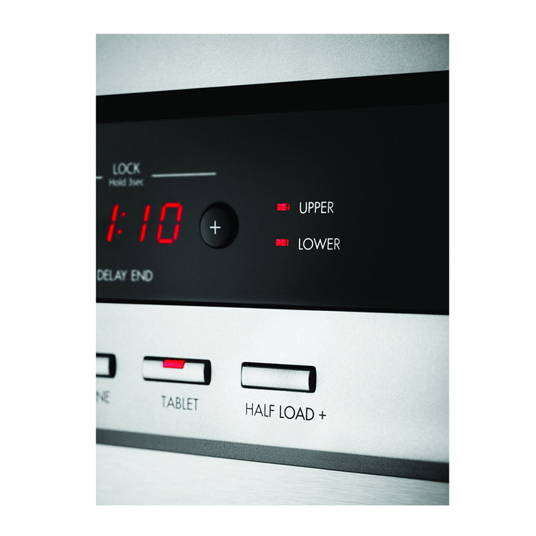 Westinghouse WSF6608X Freestanding Dishwasher, Control panel view