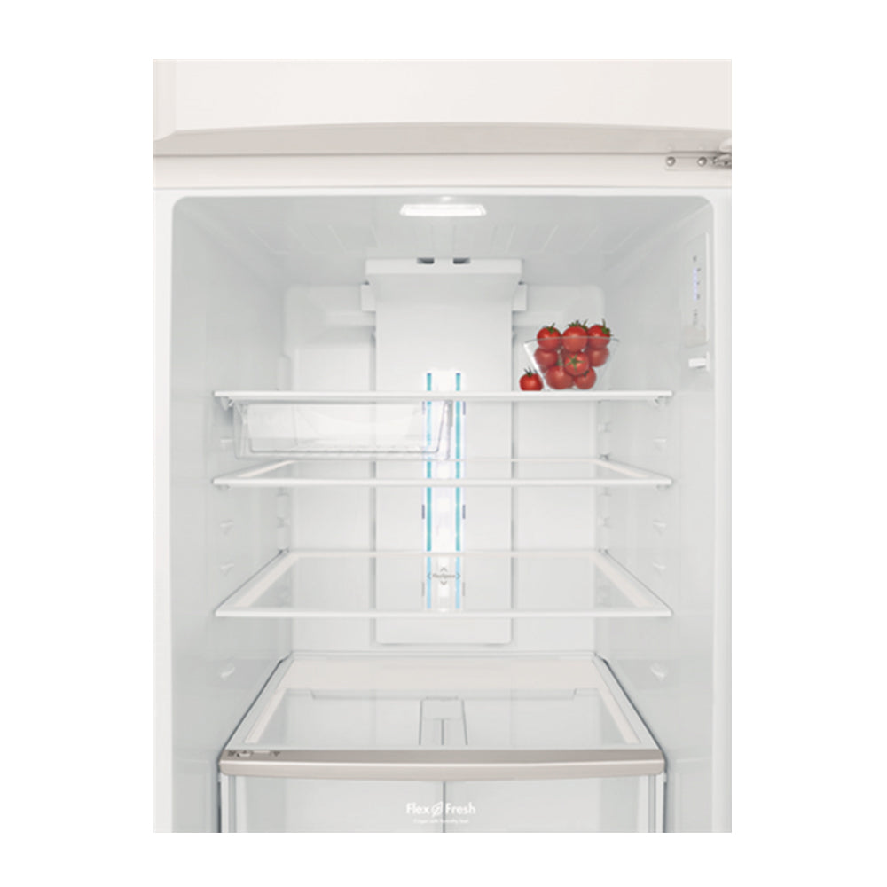 Westinghouse WTB4600WAR 460L Top Mount Fridge White, Glass shelf and vegetable crisper drawer view 