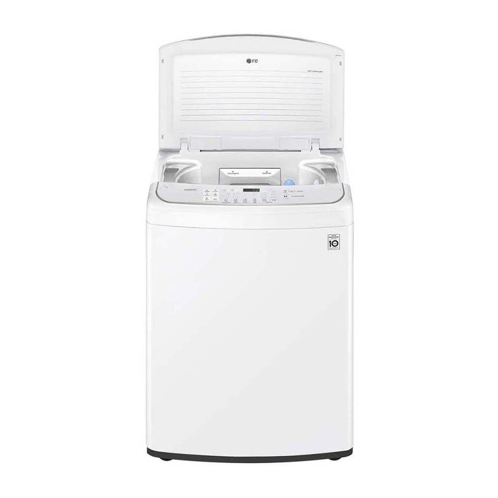 LG WTG1034WF 10kg Top Load Washing Machine with TurboClean3D, Front view with open top