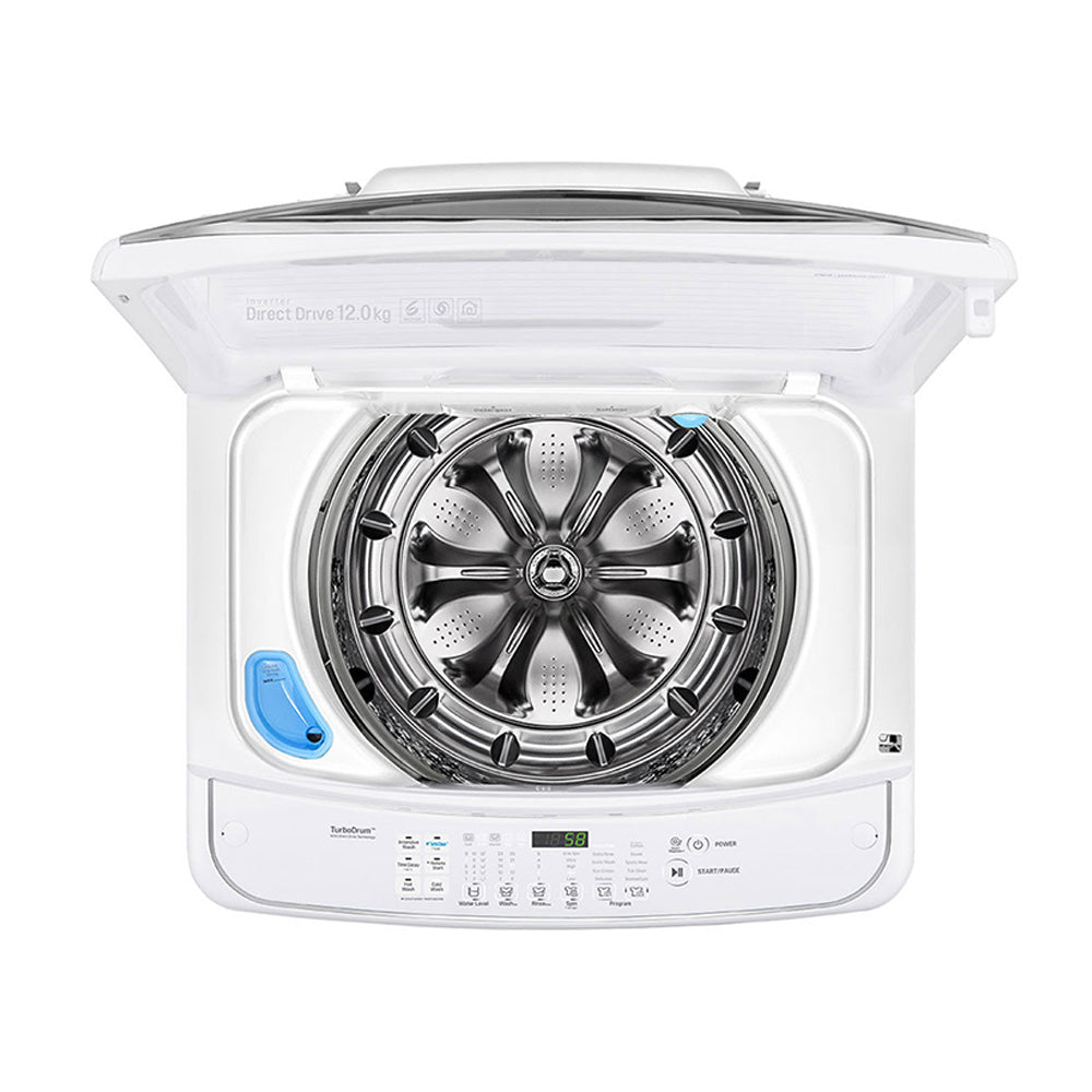 LG WTG1234WF Top Load 12Kg Washing Machine with Turbo Clean 3D, Top drum view 1