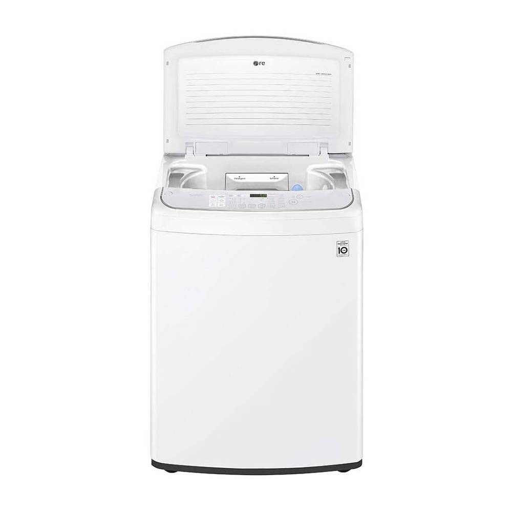 LG WTG1434WHF 14kg Top Load Washing Machine with TurboClean3D, Front view with open top