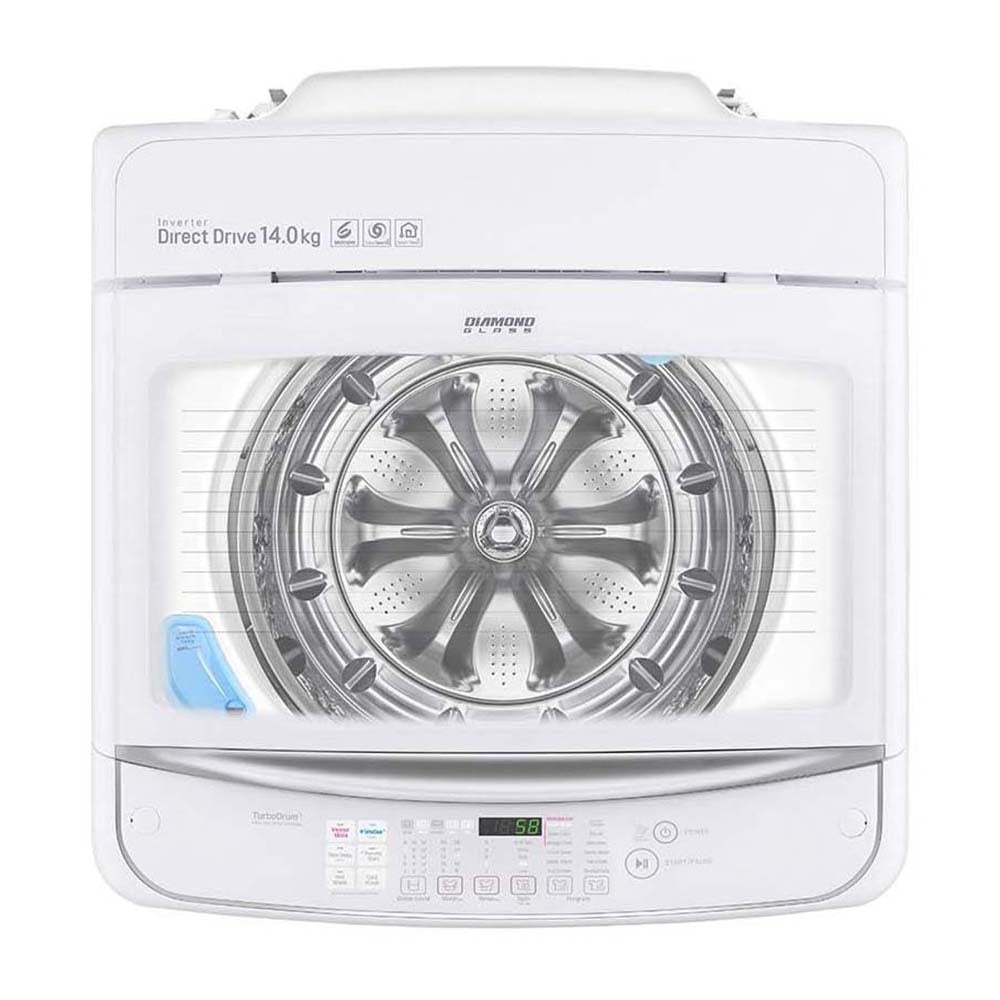 LG WTG1434WHF 14kg Top Load Washing Machine with TurboClean3D, Top view