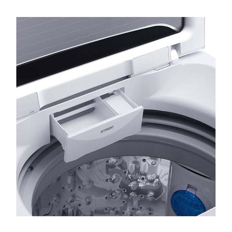 LG WTG7520 7.5kg Top Load Washing Machine, Top view with drawer