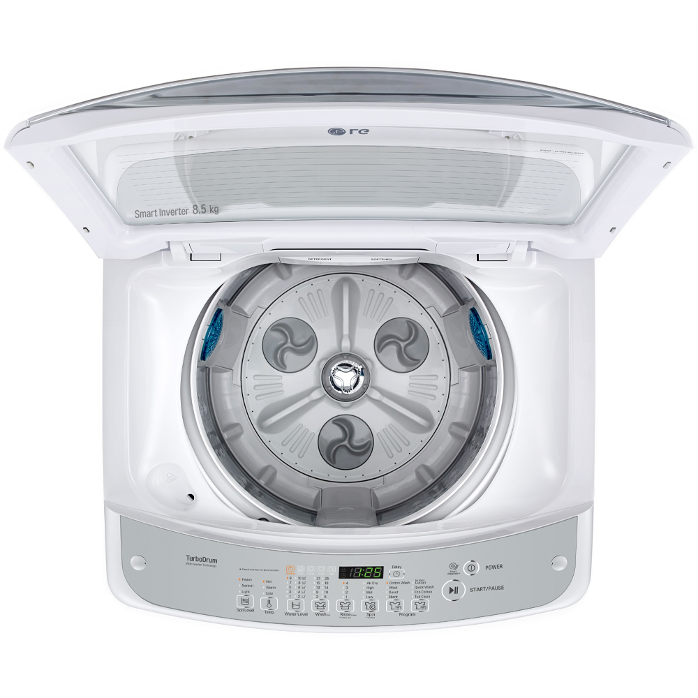 LG 8.5kg Top Load Washing Machine WTG8520, Top drum view