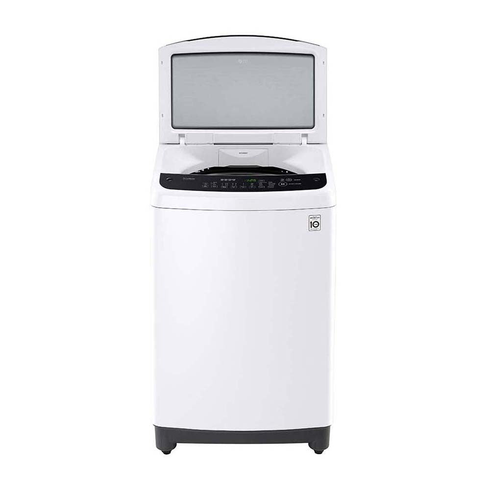 LG WTG8521 8.5kg Top Load Washing Machine, Front view with open top