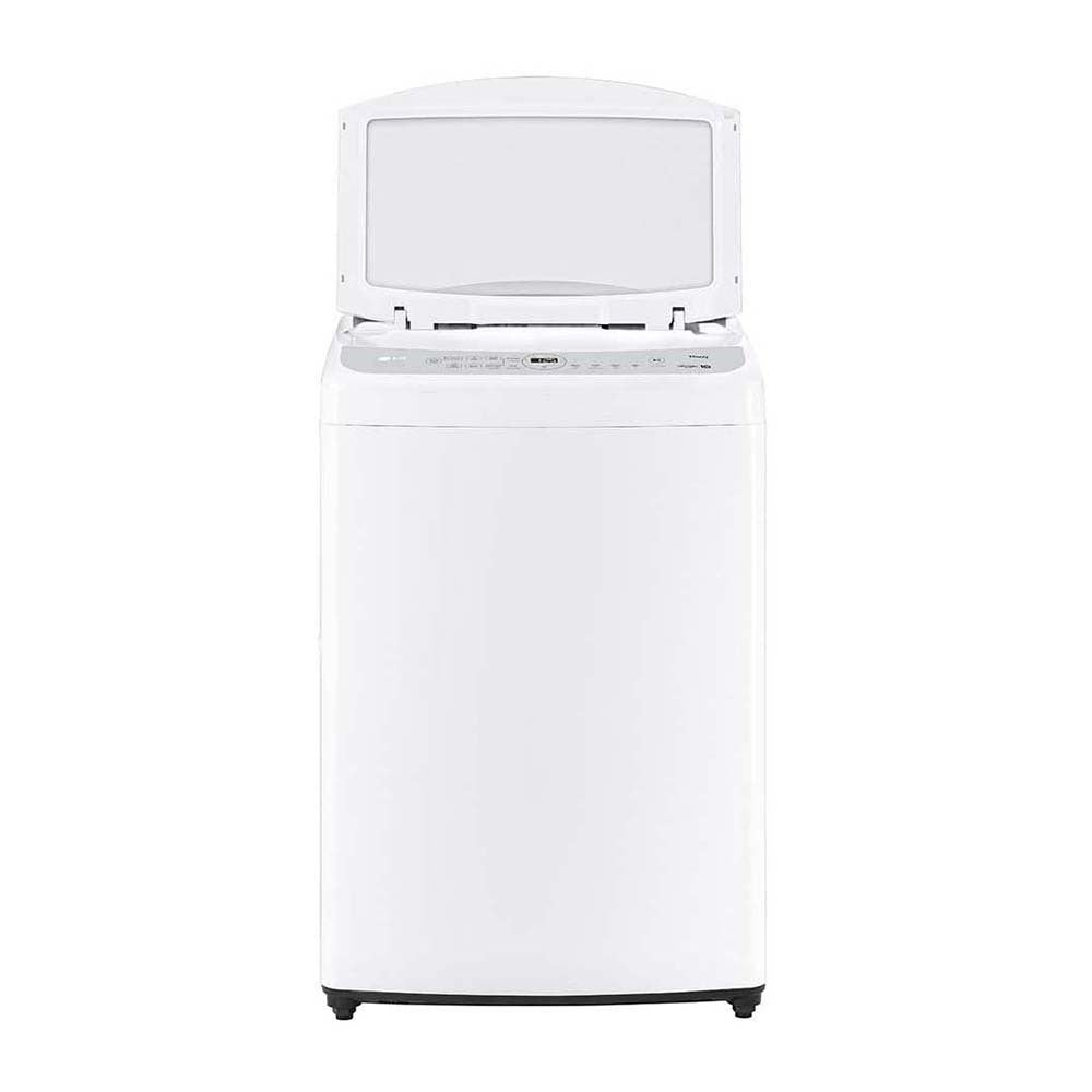 LG WTL5-10W 10Kg Series 5 top load washing machine, Front view with open top