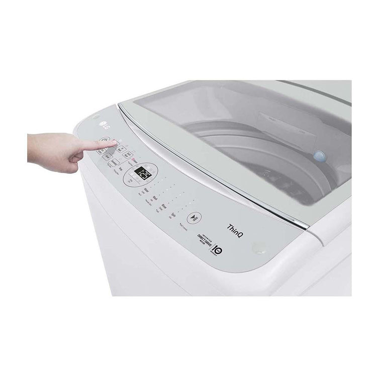 LG WTL5-10W 10Kg Series 5 top load washing machine, Top left view