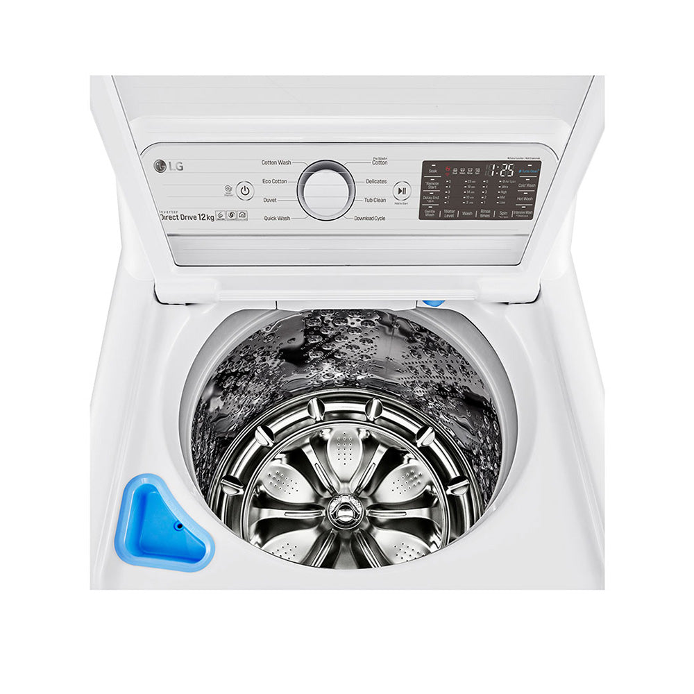 LG WTR1234WF 12kg Top Load Washing Machine, Top front view