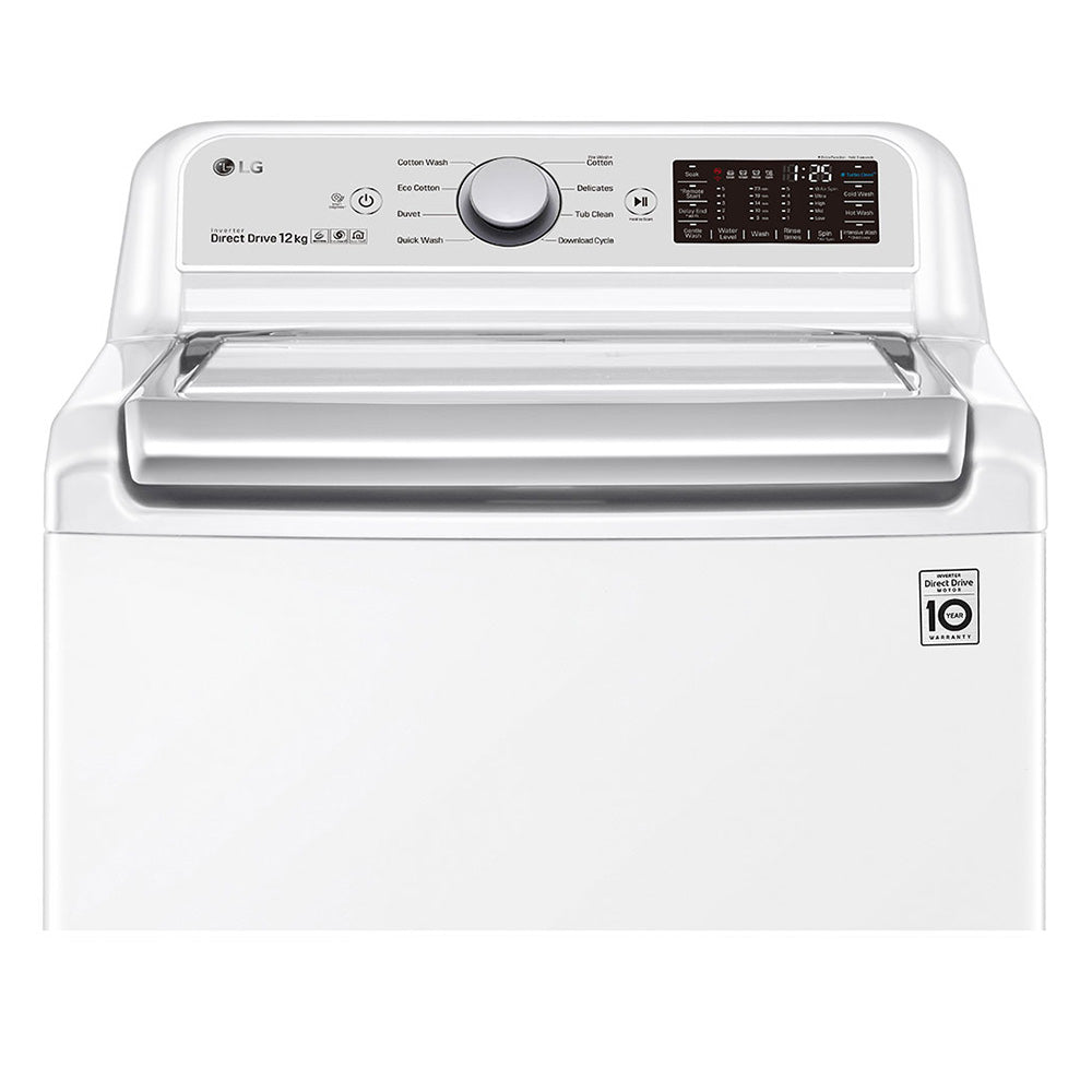 LG WTR1234WF 12kg Top Load Washing Machine, Panel perspective view