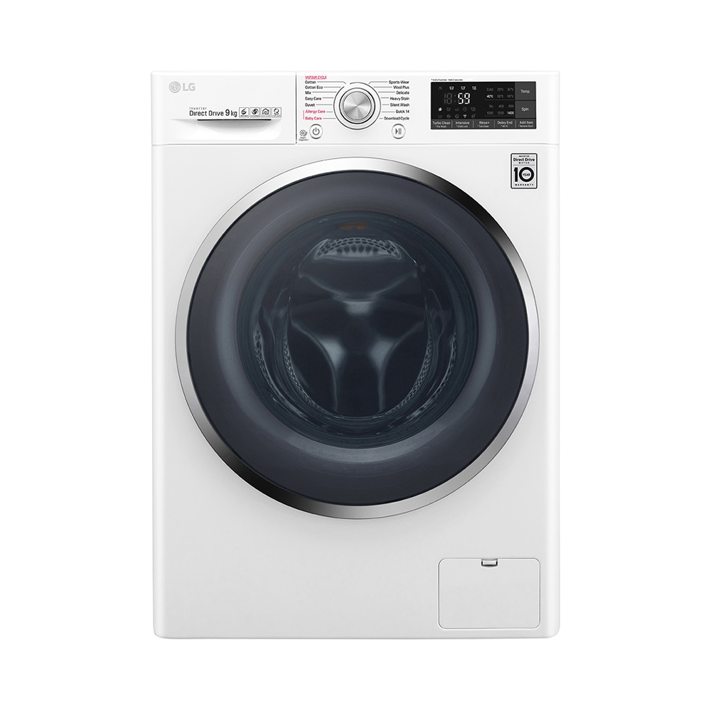 LG WTW1409VCW 9kg Front Load Washer, Front view