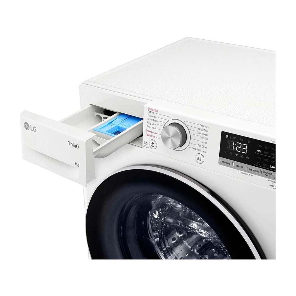 LG WV5-1208W 8kg Series 5 Slim Front Load Washing Machine with Steam