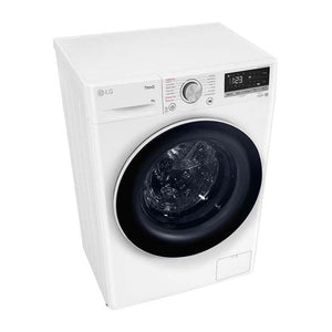 LG 8kg Series 5 Slim Front Load Washing Machine with Steam WV5-1208W, Front right top view