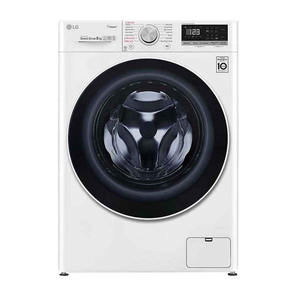 LG 8kg Series 5 Front Load Washing Machine with Steam  WV5-1408W, Front view