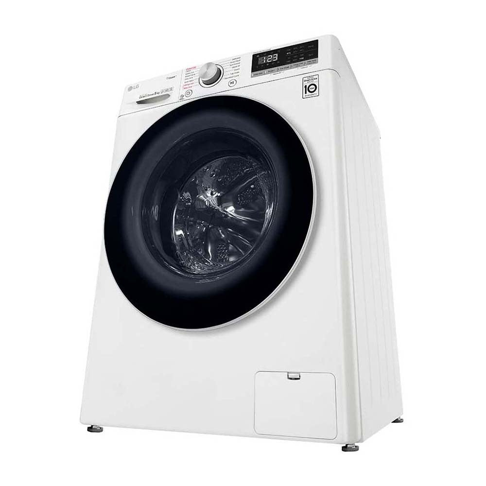 LG 8kg Series 5 Front Load Washing Machine with Steam WV5-1408W, Front left view 1