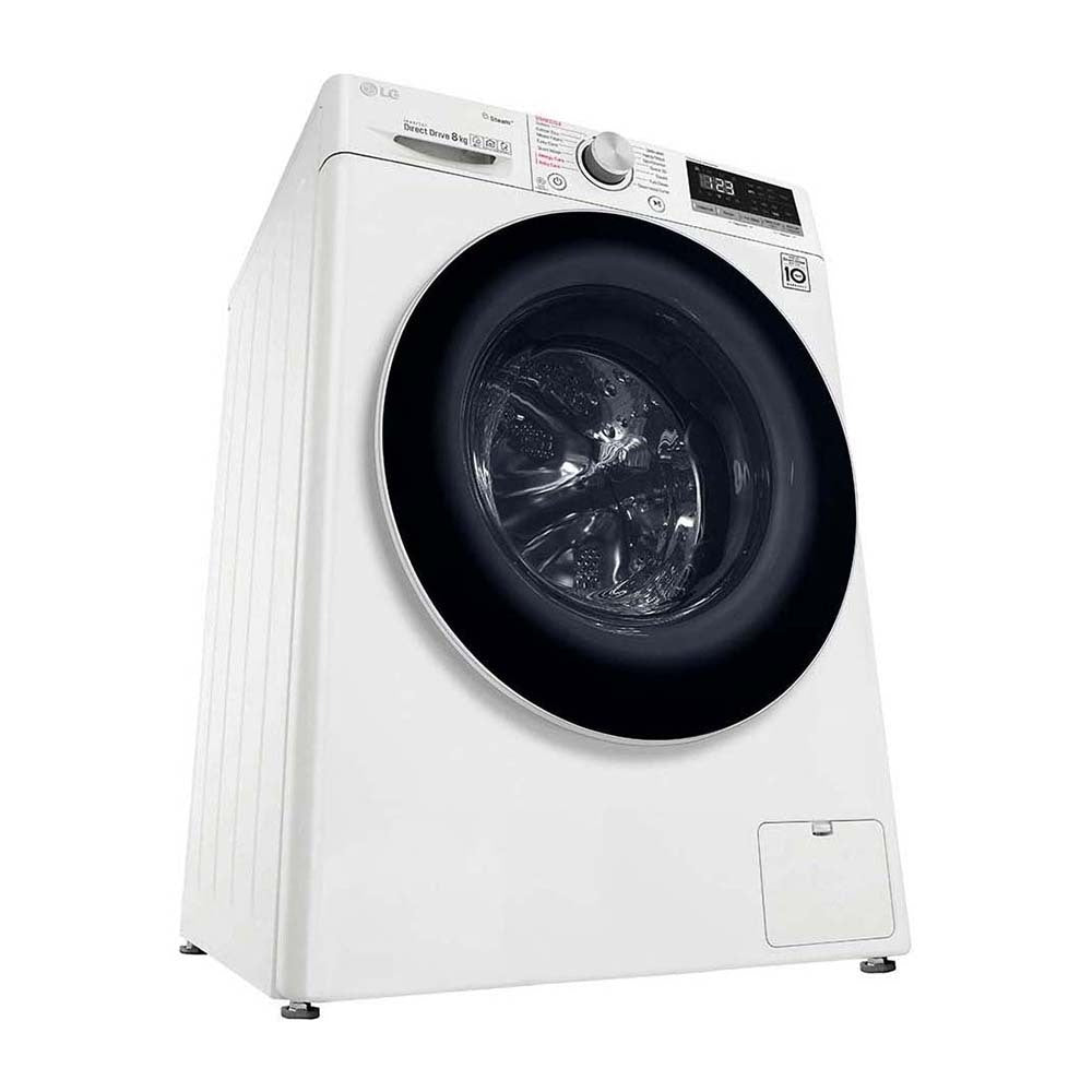 LG 8kg Series 5 Front Load Washing Machine with Steam WV5-1408W, Front right view 1