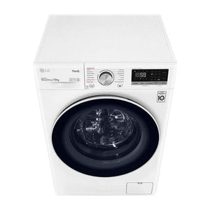 LG 10kg Series 5 Front Load Washing Machine with Steam WV5-1410W, Front top view