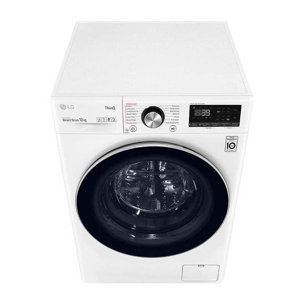 LG 12kg Front Load Washing Machine WV9-1412W, Front top view