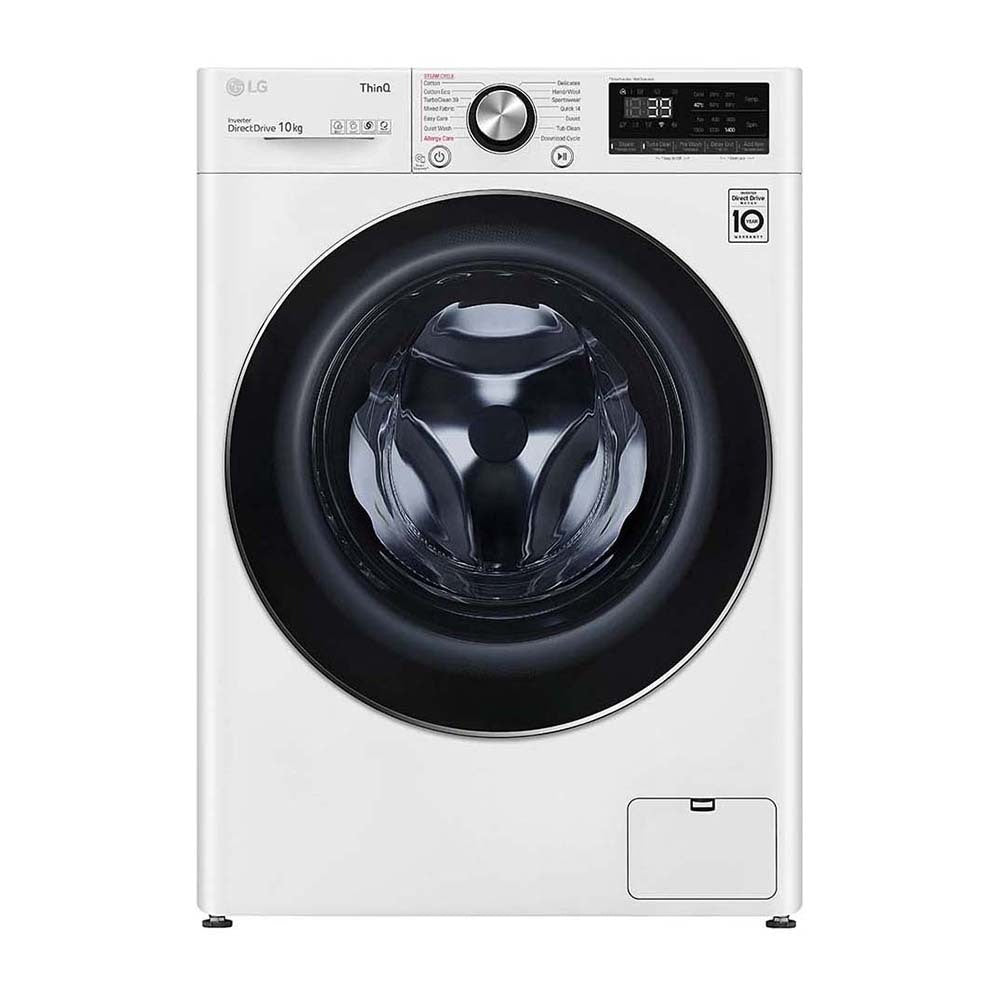 LG Series 9 10kg Front Load Washing Machine White WV9-1610W, Front view