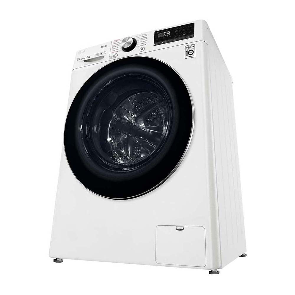 LG Series 9 10kg Front Load Washing Machine White WV9-1610W, Front left  view