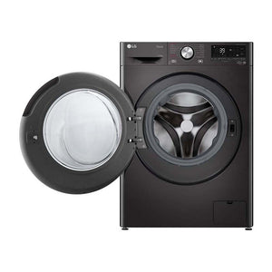 LG 12/8kg Series 9 Front Load Washer Dryer Combo WVC9-1412B, Front view with door open