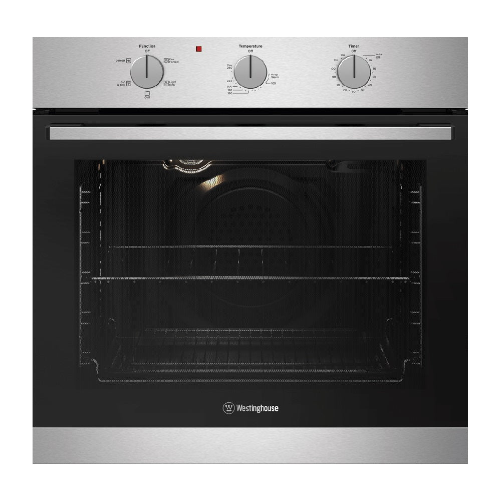 Westinghouse 60cm Electric Built-In Oven Stainless Steel WVE613SCA, Front view