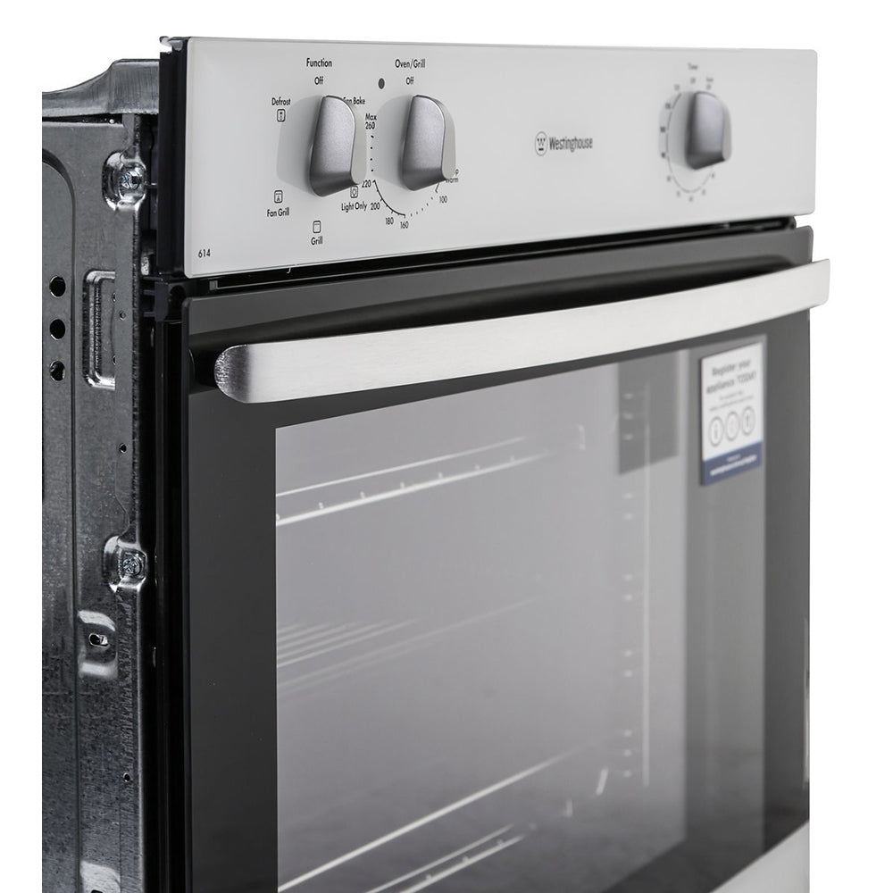 Westinghouse WVE614WA 60cm White Multifunction Oven, Side view