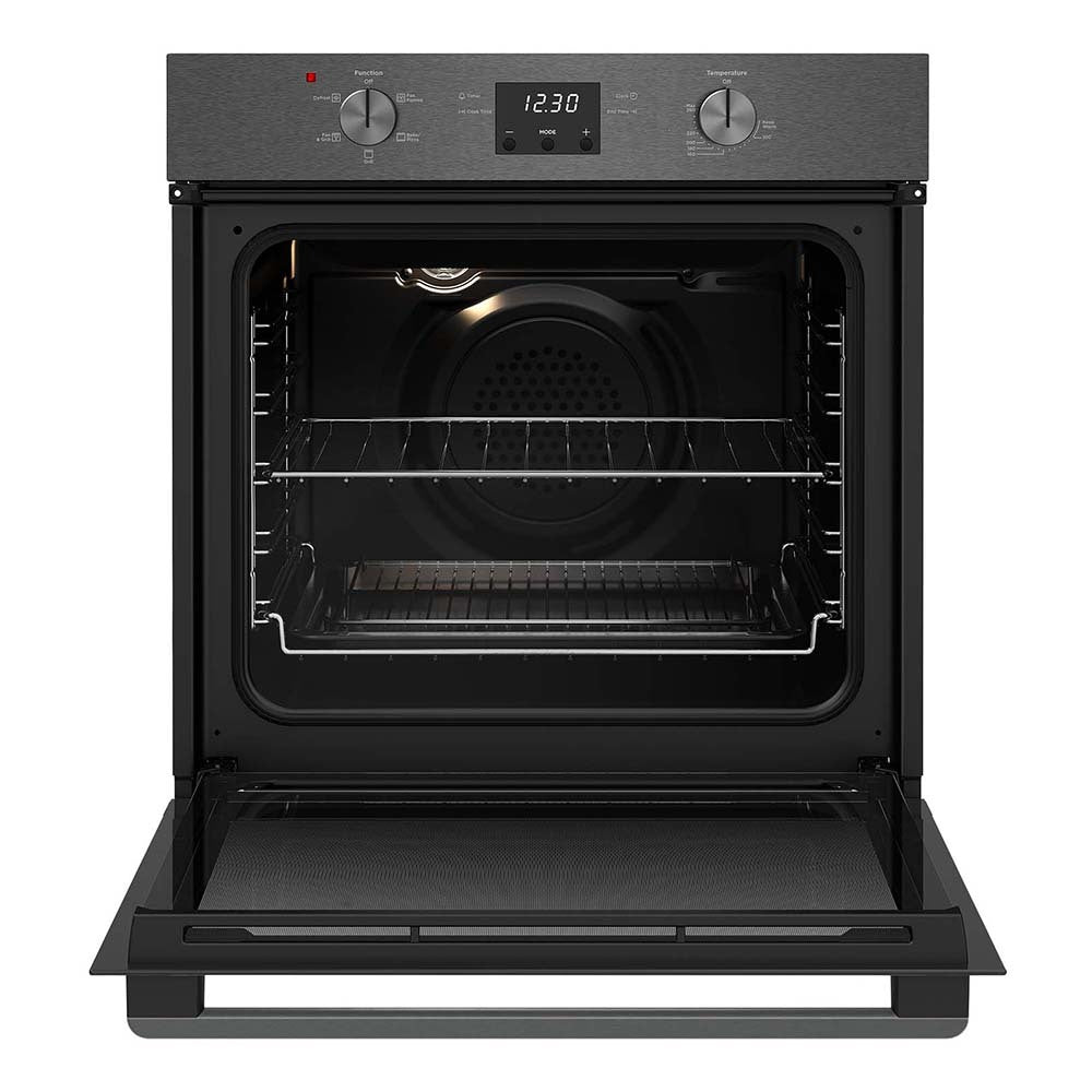 Westinghouse WVE615DSCA 60cm Multi-Function 5 Oven, Front view with door open